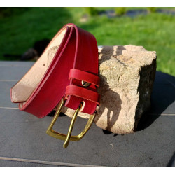 Ceinture cuir Acajou mixte