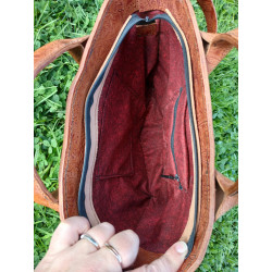 Sac en cuir modèle panier