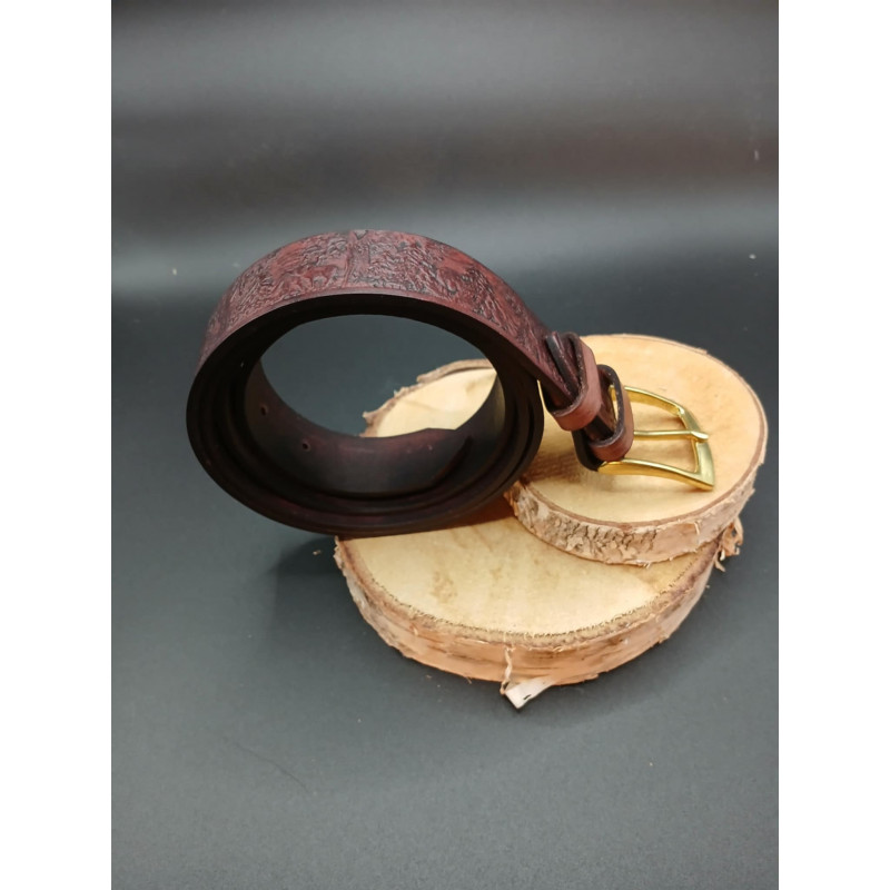 Ceinture "Forêt" Acajou