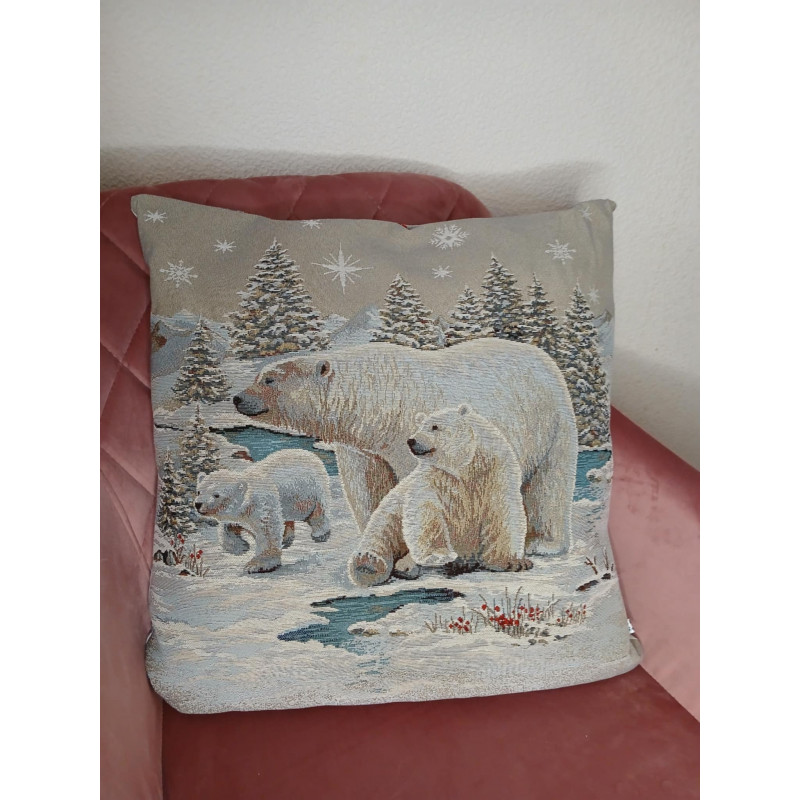 Coussin Noël Ours Polaire
