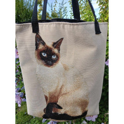 Sac cabas chat siamois