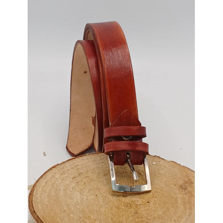 Ceinture cuir Classique Acajou