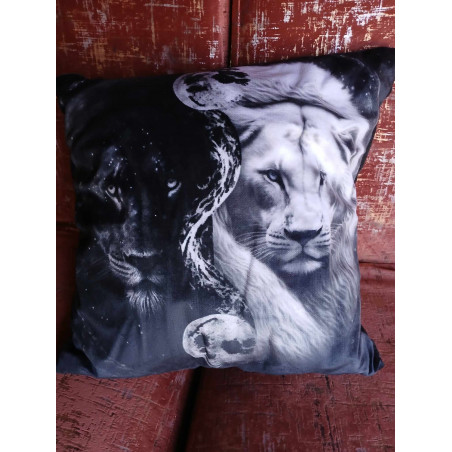 Coussin Lion YingYang