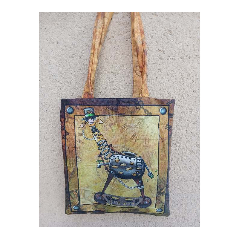 Tote-bag Steampunk Girafe