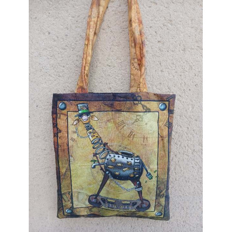 Tote-bag Steampunk Girafe