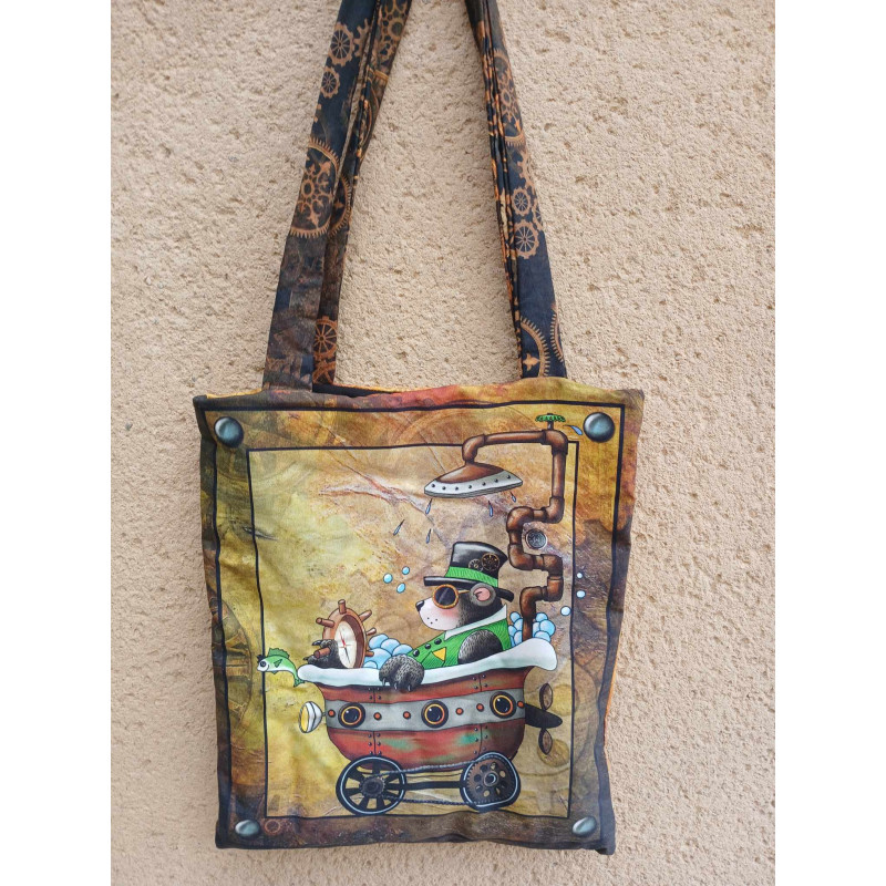 Tote bag Steampunk Ours